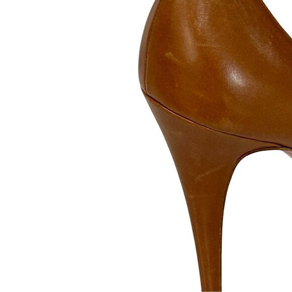 Christian Louboutin Very Prive 120 Peep-Toe  Heels Luggage Brown Size 39/9 - Picture 16 of 17